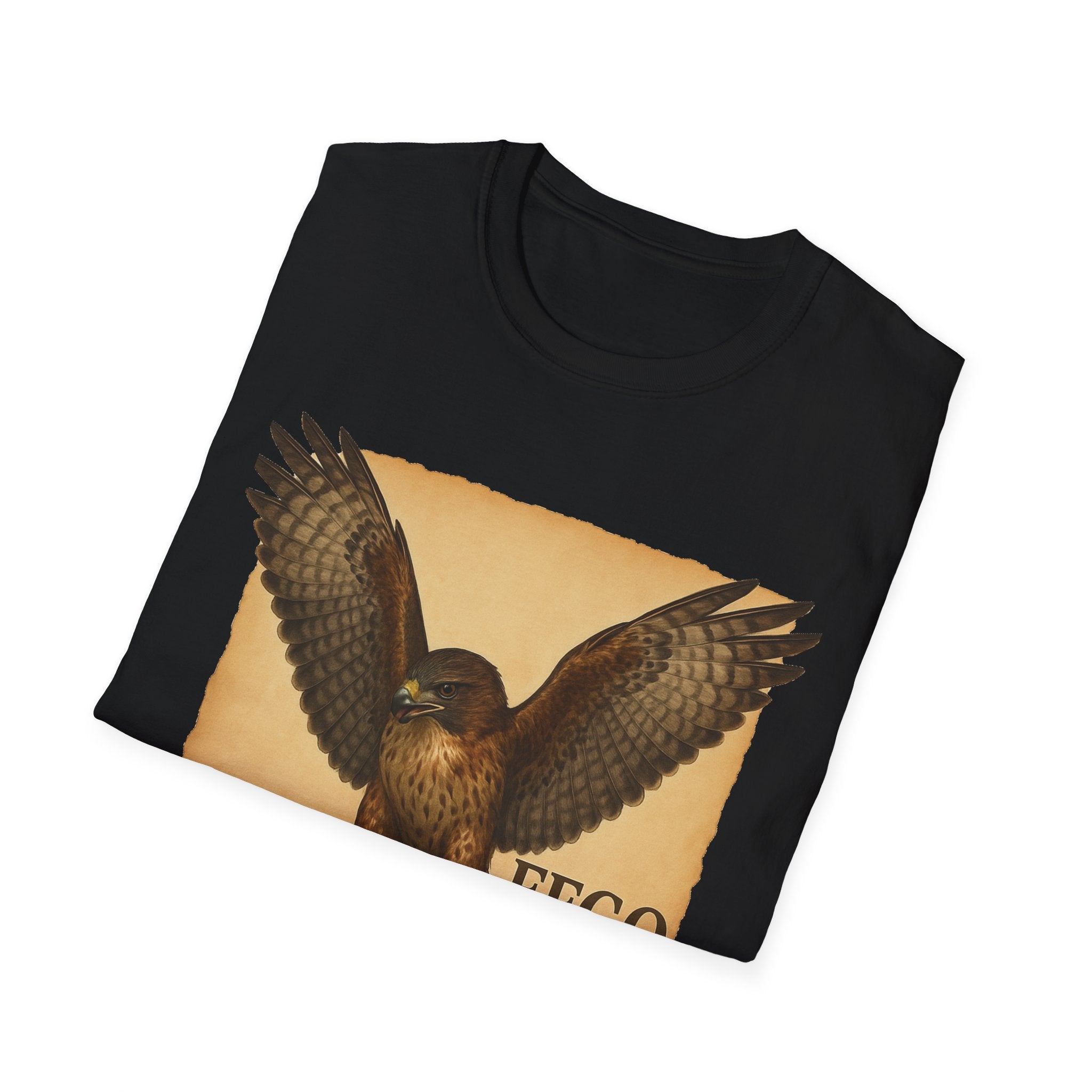 Vintage Hawk & Serpent T-Shirt — Retro Wildlife Illustration Tee