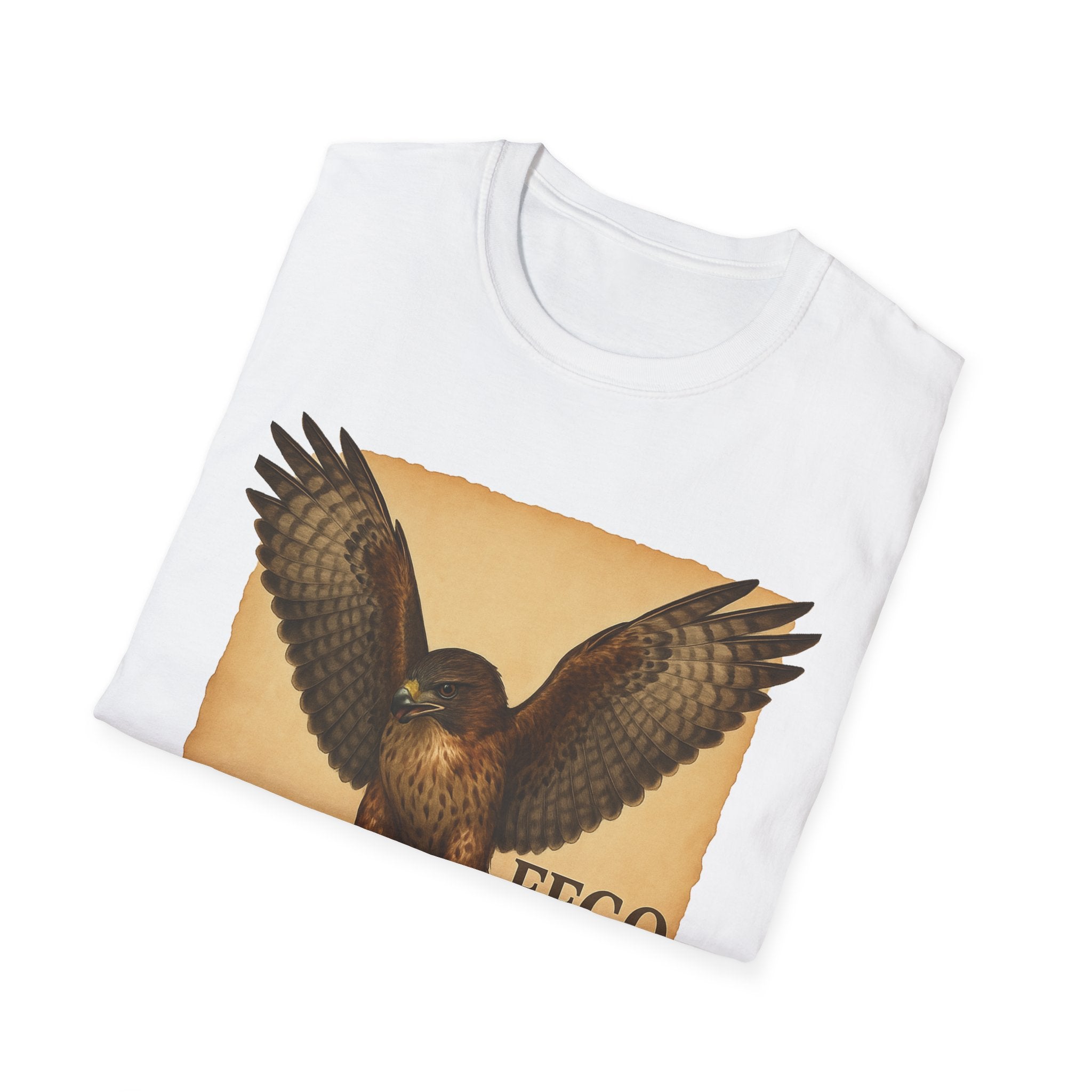 Vintage Hawk & Serpent T-Shirt — Retro Wildlife Illustration Tee