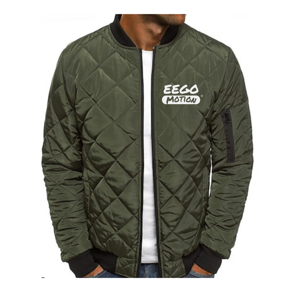 EEGO  Unisex Quilted Full-Zip Jacket with Custom Embroidery