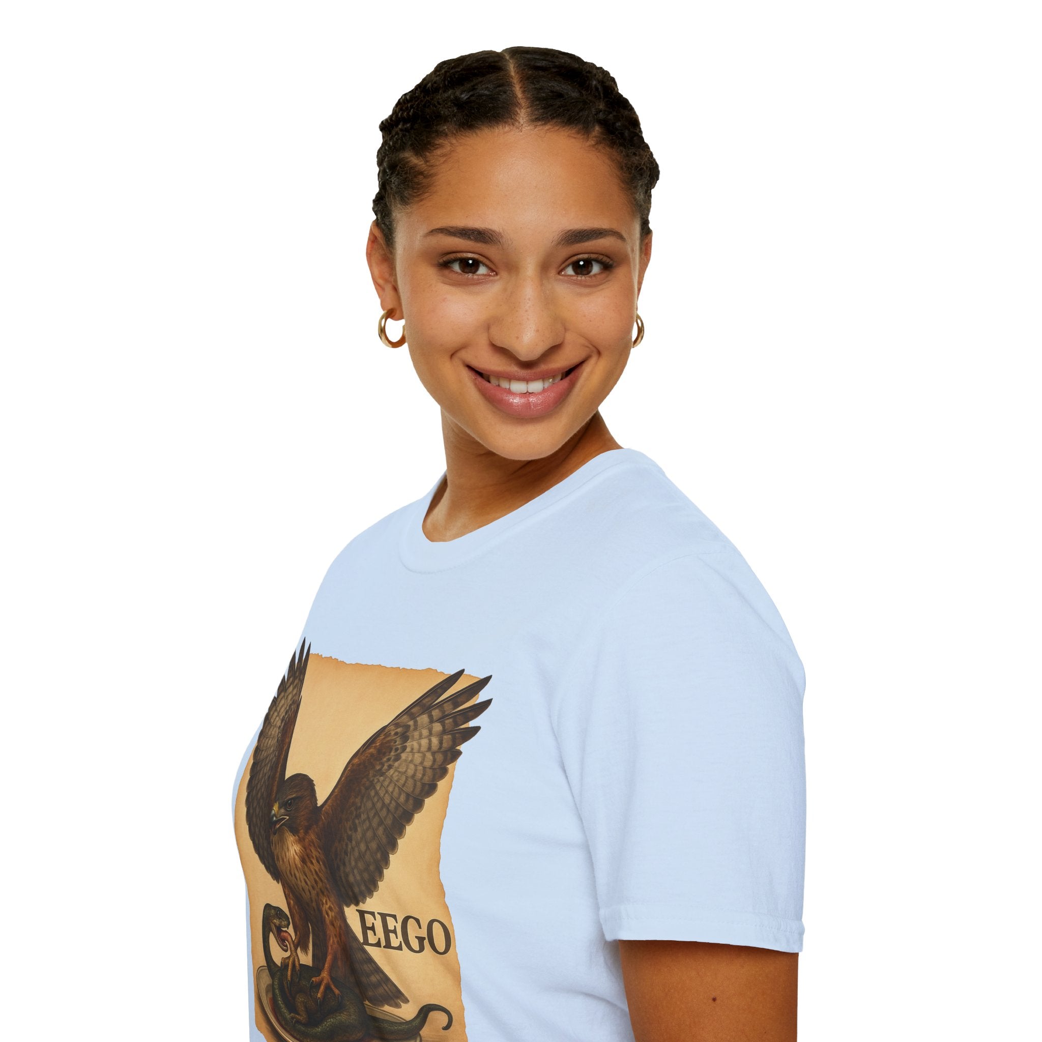 Vintage Hawk & Serpent T-Shirt — Retro Wildlife Illustration Tee