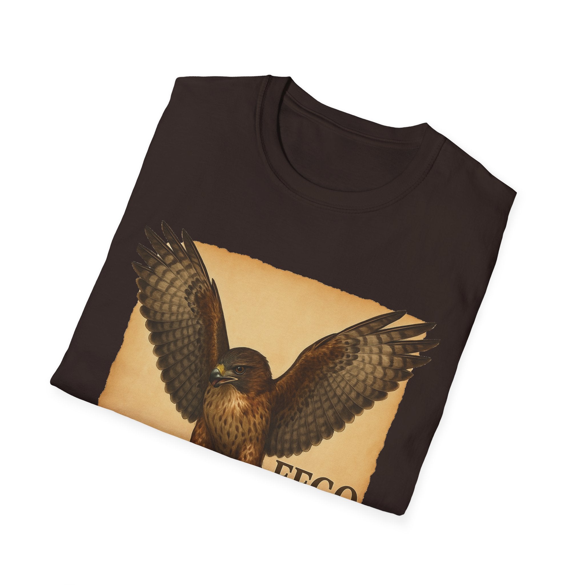 Vintage Hawk & Serpent T-Shirt — Retro Wildlife Illustration Tee