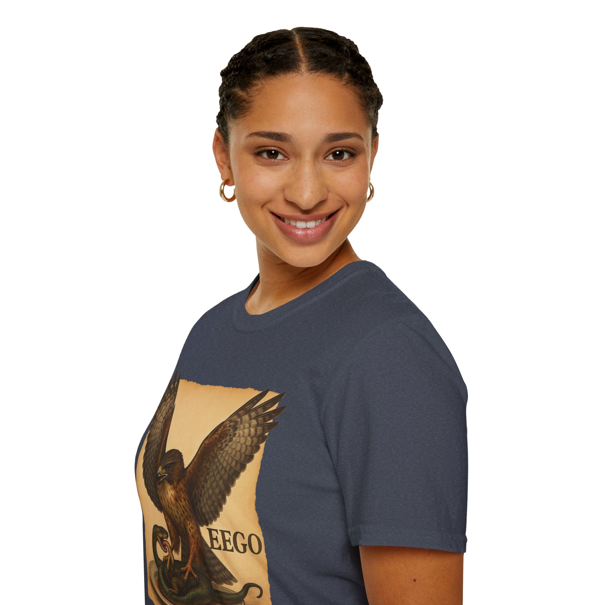 Vintage Hawk & Serpent T-Shirt — Retro Wildlife Illustration Tee