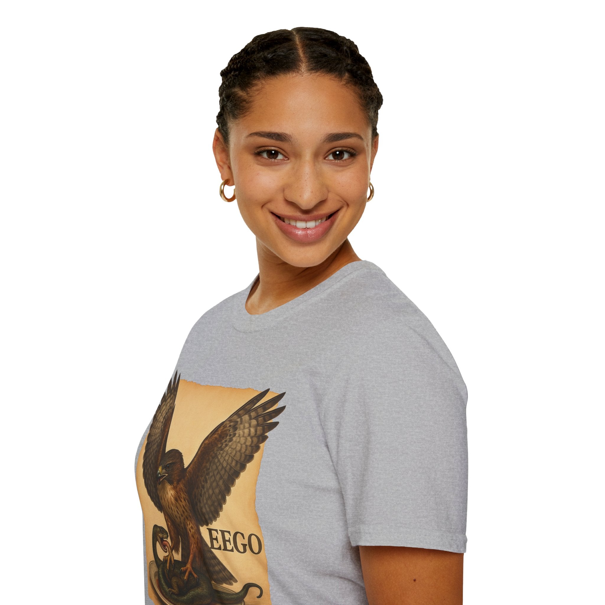 Vintage Hawk & Serpent T-Shirt — Retro Wildlife Illustration Tee