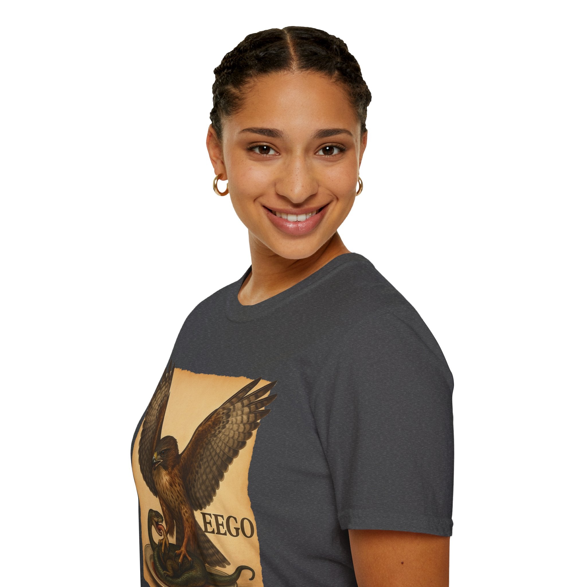 Vintage Hawk & Serpent T-Shirt — Retro Wildlife Illustration Tee