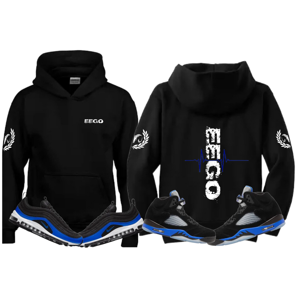 EEGO Black & Blue , Black Hoodies All Sizes $35