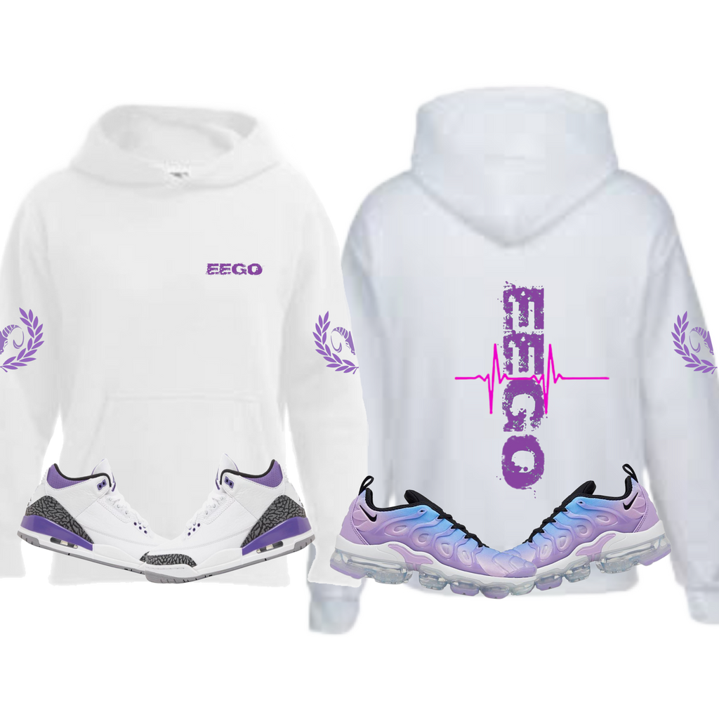 EEGO White & Purple Hoodies All Sizes $35